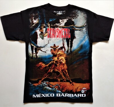 TRANSMETAL T-Shirt RARE Embroidered Logo Leprosy Mexico Death
