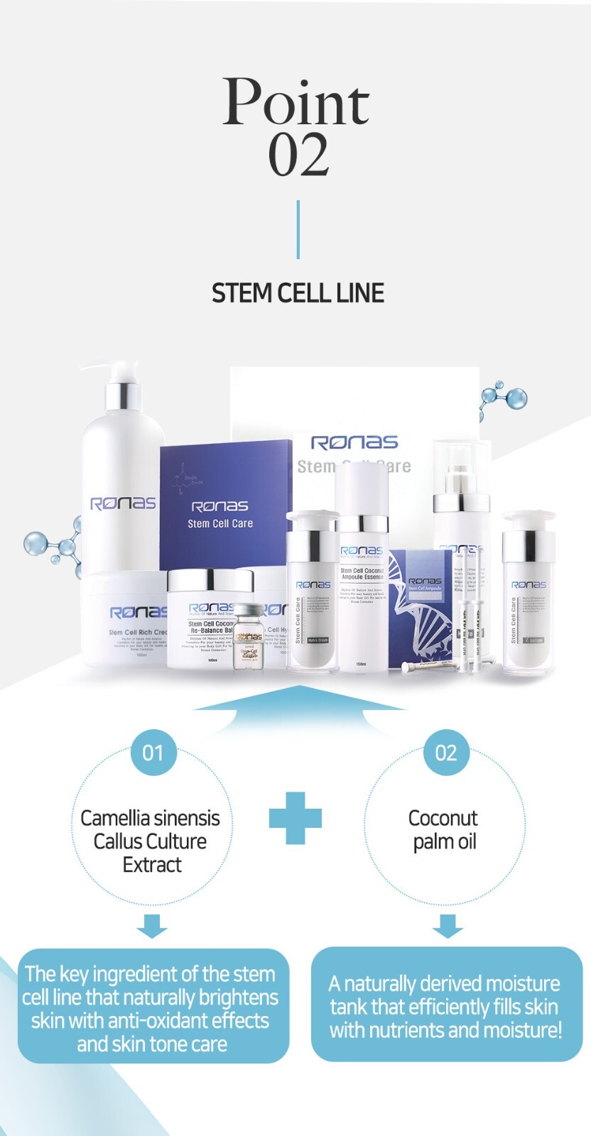 RONAS] Stem Cell Coconut Ampoule Essence 150ml EXP 2025-06-07