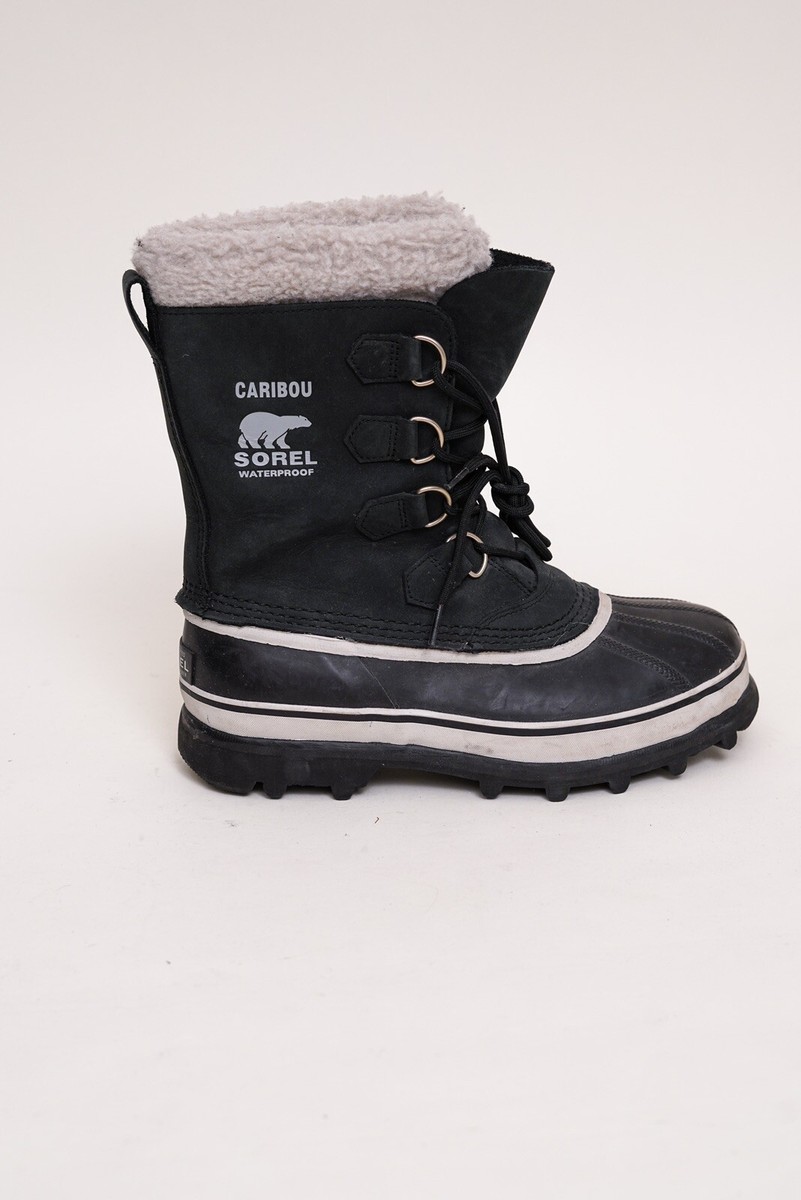 Sorel Women's Caribou Waterproof Boot for Winter Black/Stone Size