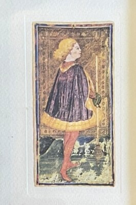 Visconti Tarot Card Art Prints by Bonifacio Bembo Page Of Wands
