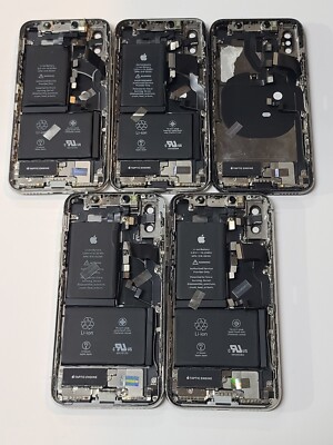 OEM Apple Iphone X Original Crack Housing,Mix Colors, Lot Of 5