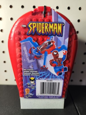 RARE 2004 Mega Bloks 1906 Marvel Spiderman Set Spider-man Head