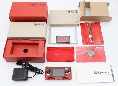 Nintendo Gameboy Micro Console MOTHER 3 Red Deluxe Box Limited GBM