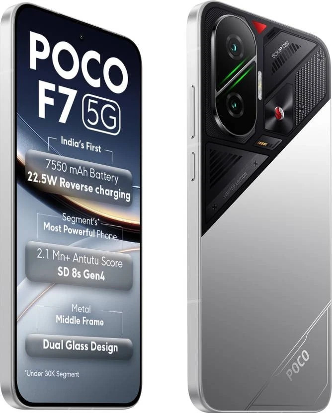 POCO F7 5G (Silver 512 GB 12 GB ) NFC 6.83