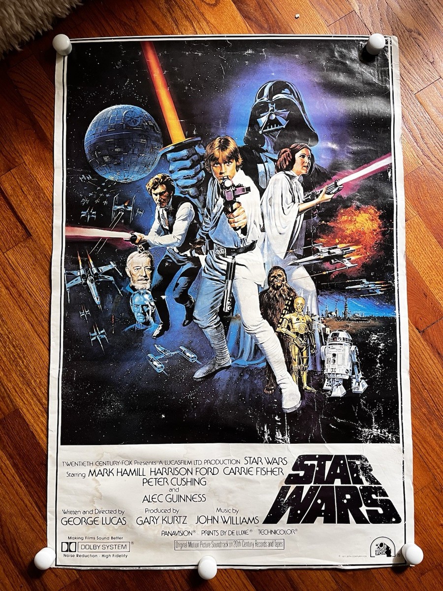 STAR WARS 1977 Movie Poster Rolled 24”x36” PTW531 Lithograph Fair