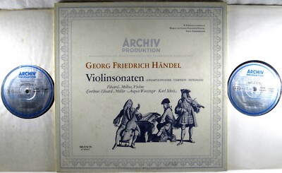 2 LPs ARCHIV Handel EDUARD MELKUS Violin Harpsichord Sonatas SAPM