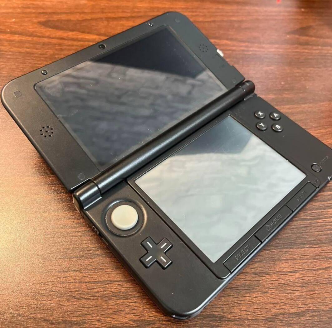 Nintendo 3DS XL LL Red Black Console Used Tested with USB charging