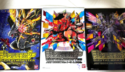 Digimon Art Book Digital Monster Ver.1-5 20th Anniversary pendulum