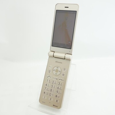 SHARP AQUOS SH-01J Gold FLIP PHONE Japan Limited Edition English