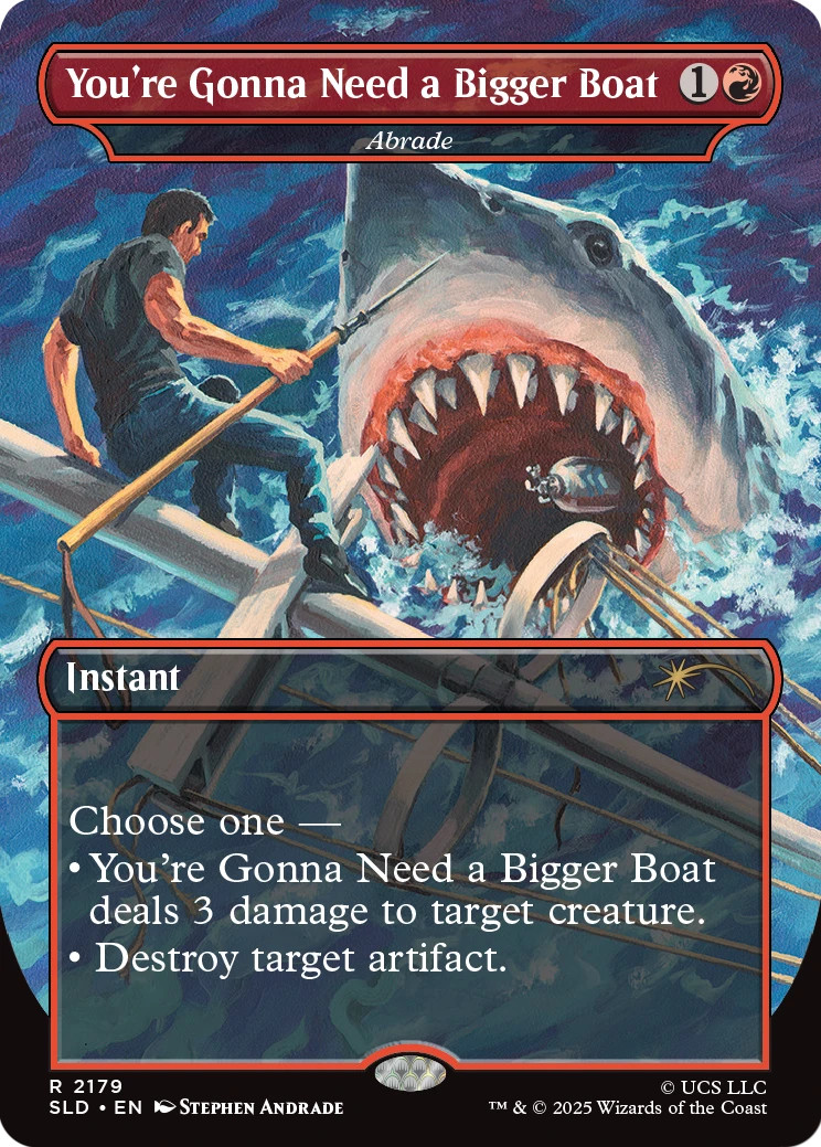 Magic the Gathering MTG Secret Lair x Jaws: Terror of Amity Island