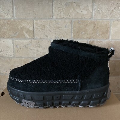 UGG VENTURE DAZE ULTRA MINI COZY PLATFORM BLACK BOOTS MEN SIZE US