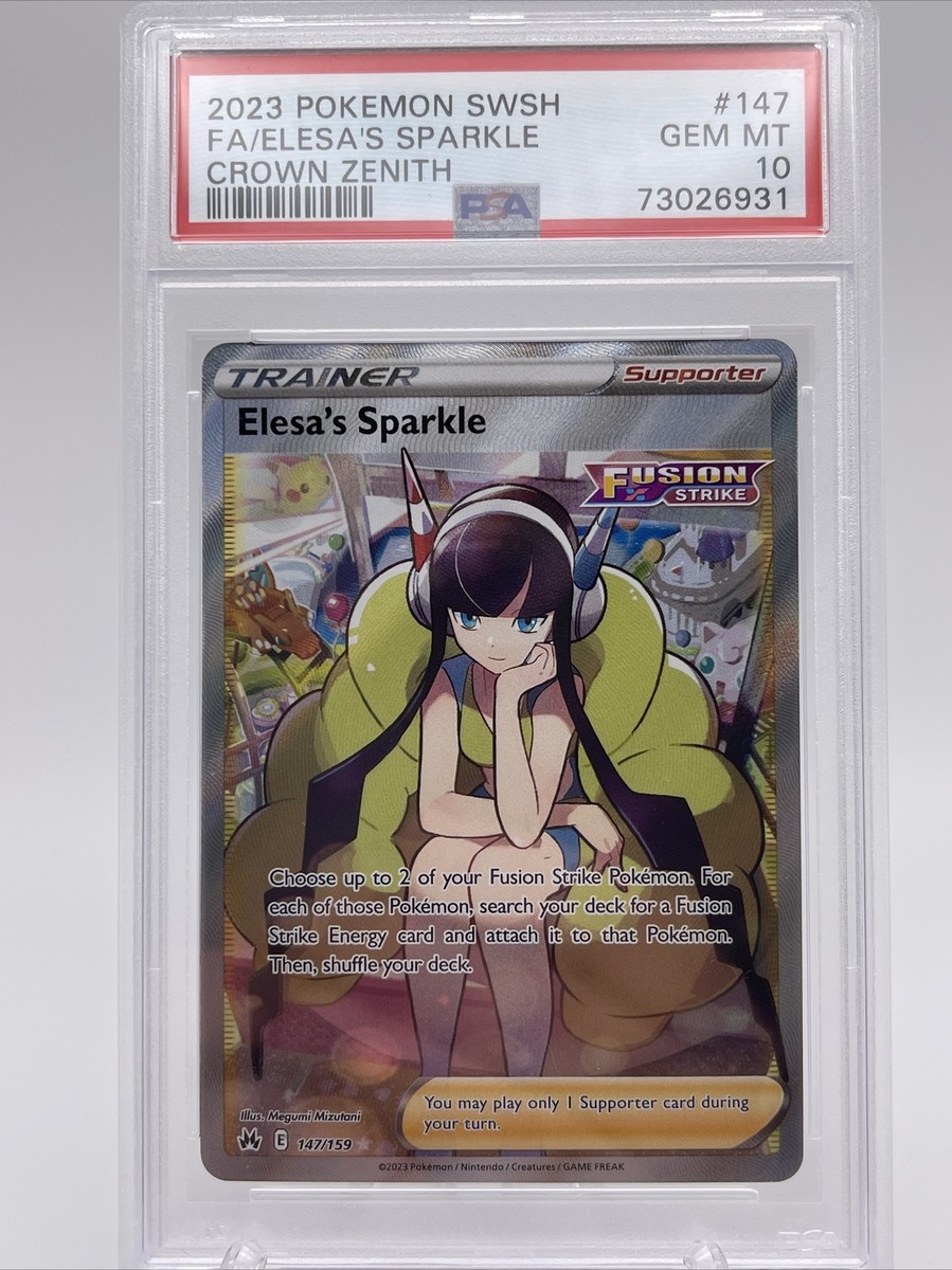 PSA 10 Gem Mint 2023 Pokemon Crown Zenith Elesa's Sparkle Full Art