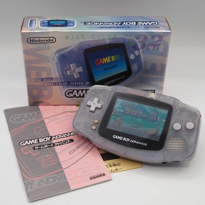 Nintendo Game Boy Advance AGB-001 Boxed Milky blue Tested GBA 2001