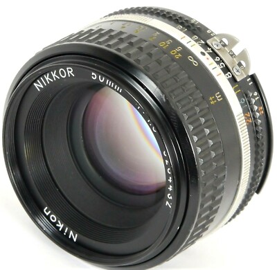 NIKKOR 50mm 1:1.8 Classic Nikon Ai-S SHARP! Prime Lens for 35mm