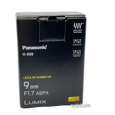 New PANASONIC Leica DG SUMMILUX 9mm F1.7 Asph. Lens (H-X09) Micro