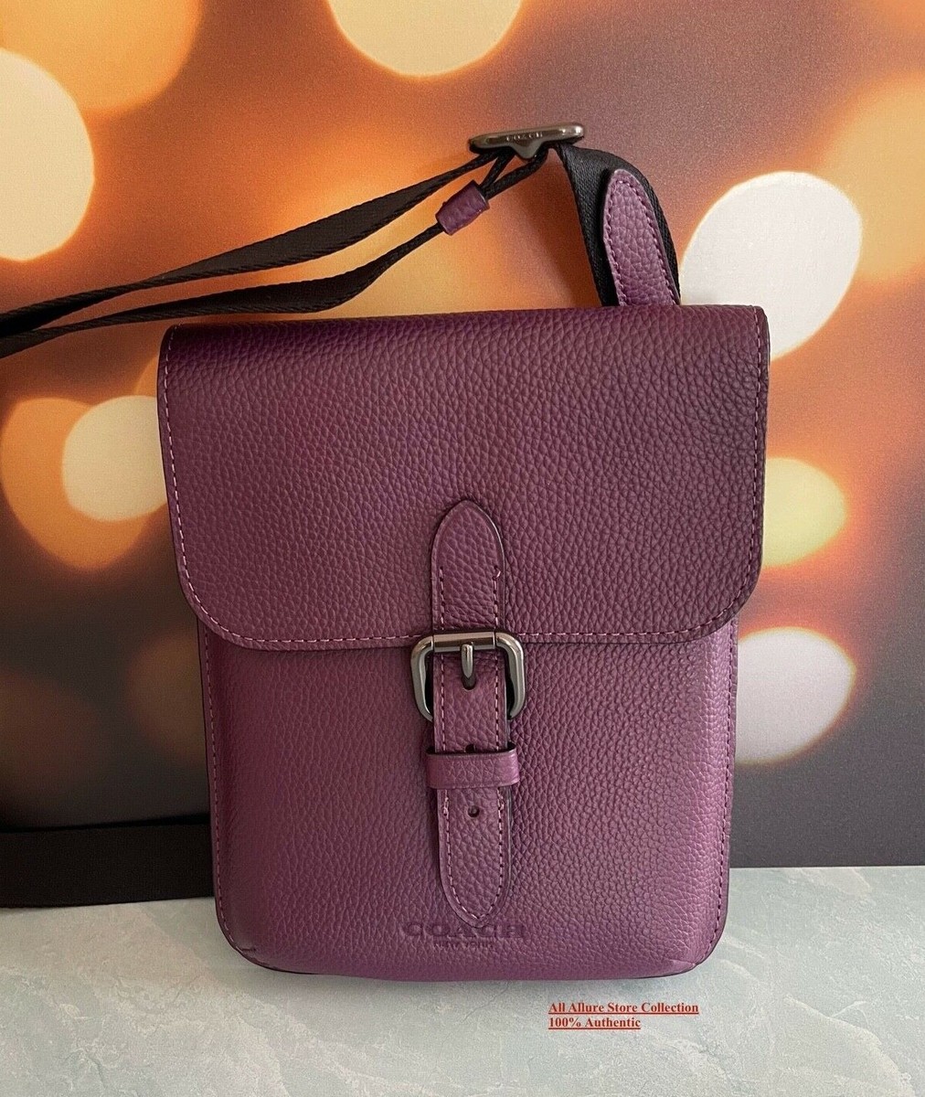 NEW AUTHENTIC COACH MENS LEATHER SMALL HUDSON CROSS BODY BAG #1309