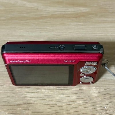 Sony Cyber-shot DSC-W270 Red 12.1MP Digital Camera w/Battery