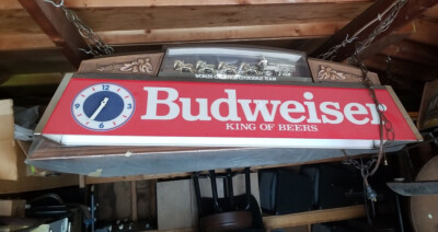 Budweiser Clydesdale pool table hanging bar light vintage classic
