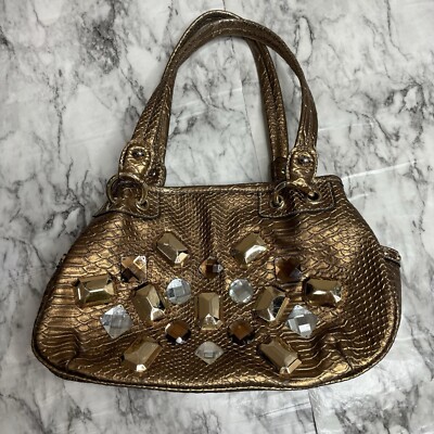 Vintage Chunky Y2K Shoulder Bag Gold by Kathy Van Zeeland 90s Gems