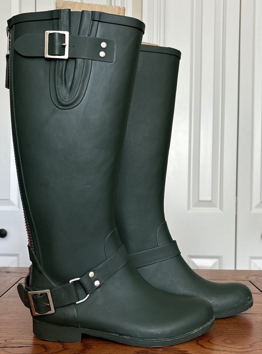 Steve Madden Tsunami Quality Zip-Up Army Green 16 Inch Tall Rain