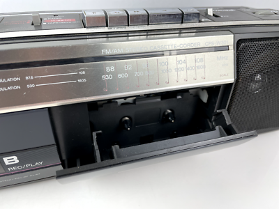 Sony CFS-W301 FM/AM Stereo Dual 2-Cassette Radio Boombox/ Tested