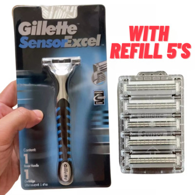 Gillette Sensor Excel Razor Handle Twin Blade Manual 1 Cartridge