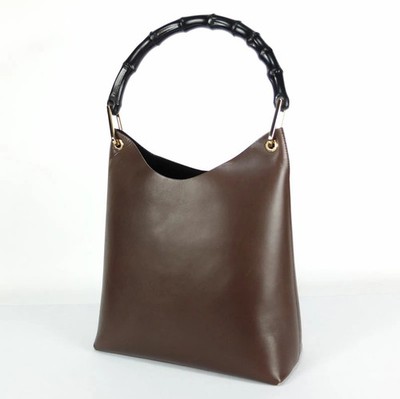 GUCCI Bamboo Semi-shoulder Bag 001.1553.1880 Brown Gold Hardware