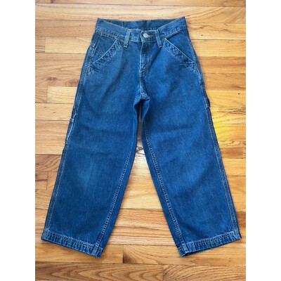 Vintage Levis Red Tab Carpenter Jeans Kids 8 Y2K Utility Denim