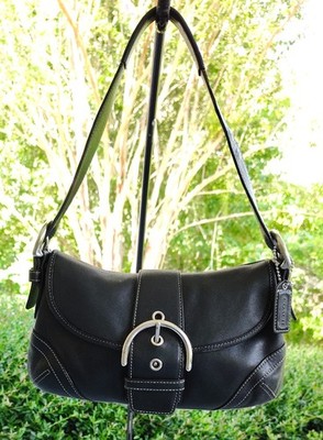 Coach J040-9247 SMALL Vintage Black Soho Y2K Leather Shoulder Bag