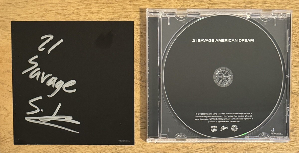 SIGNED 21 Savage Autographed American Dream Exclusive CD Authentic
