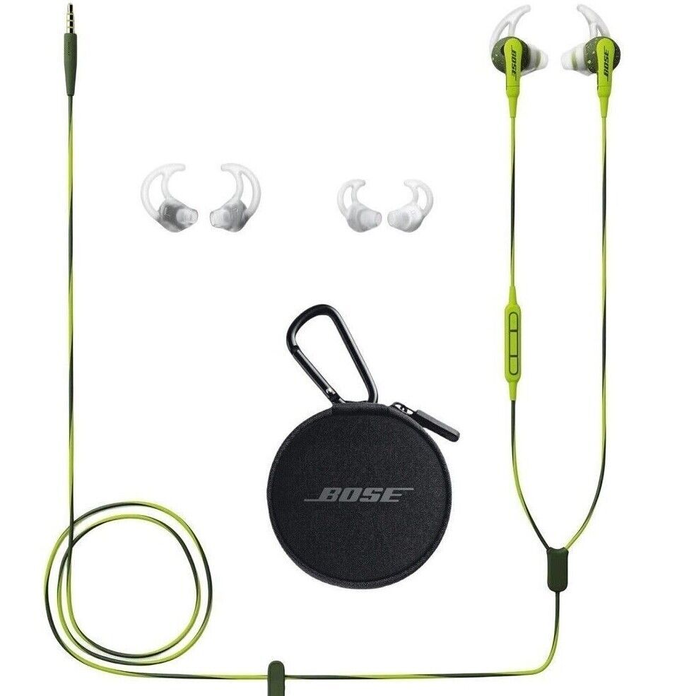Bose SoundSport Wired In Ear Headphones 3.5mm Jack Earbuds Green