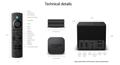 New Amazon - Fire TV Cube 3rd Gen (newest model) Stream, Alexa, Wi