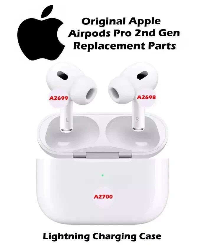 Apple AirPods Pro 2nd Gen Replacement Left, Right or Both Sides or