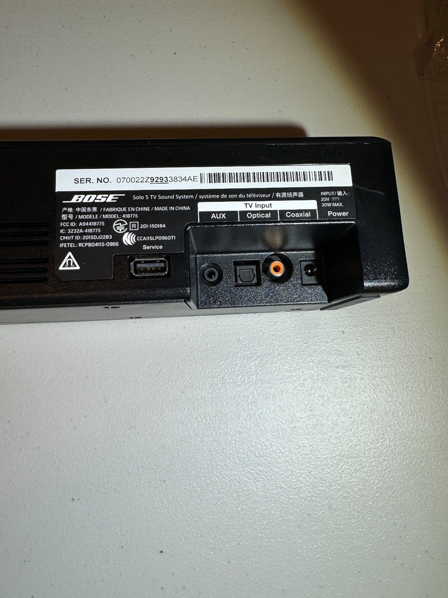 Bose Solo 5 TV Sound System Center Powered Speaker Low Profile