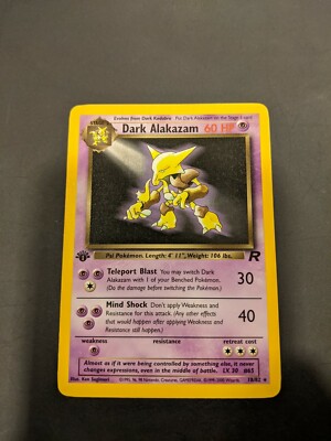 Dark Alakazam 18/82 1st Edition Team Rocket Non-Holo Pokemon Card