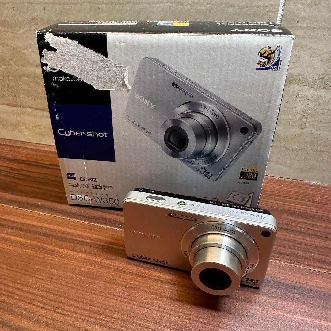 Sony Cyber-shot DSC-W350 14.1MP Digital Camera - Silver for sale