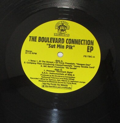 THE BOULEVARD CONNECTION - SUT MIN PIK ( EP ) Vinyl US 1998 Tame