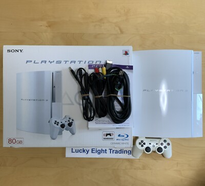 PS3 Ceramic White 80GB CECHL Console Box PlayStation 3 Fat [BOX