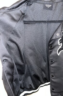 Fear Of God Fifth Collection Satin Manuel Baseball Jacket Black