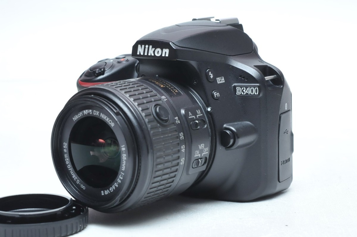 Nikon D3400 Digital SLR Camera W/ 18-55mm VR DX AF-P Lens Kit | eBay