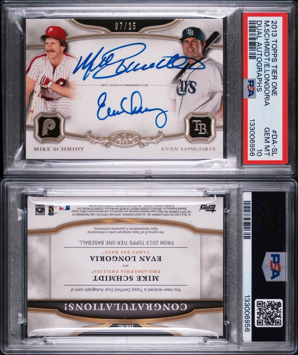 Evan Longoria Autographed Baseball Sports Trading Cards