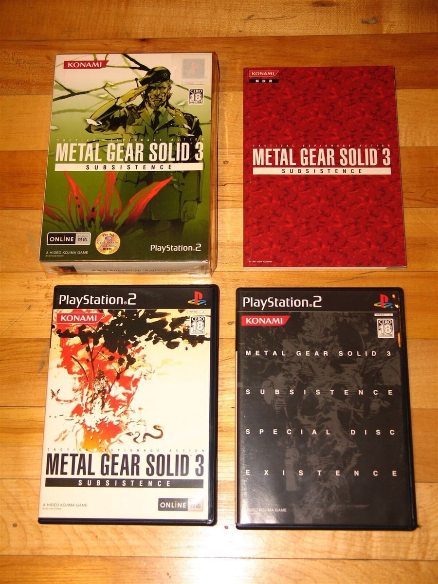 Metal Gear Solid 3 Subsistence 3-disc first print Limited Edition