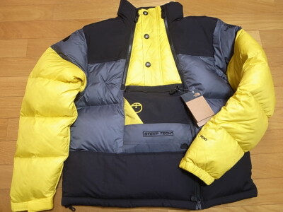 2020 THE NORTH FACE STEEP TECH DOWN JACKET GREY x TNF BLACK x