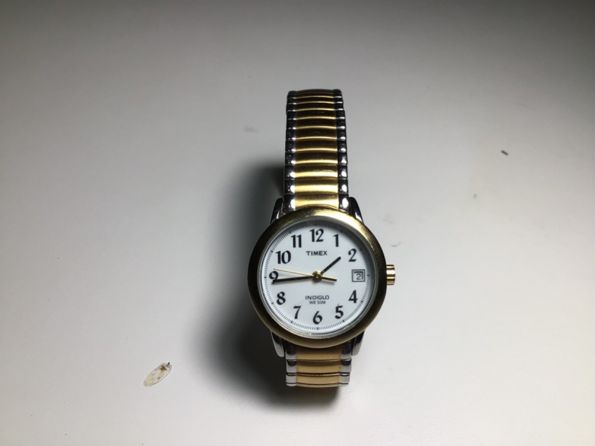 Ladies Timex Indiglo WR 30M N8 two tone flex band | eBay
