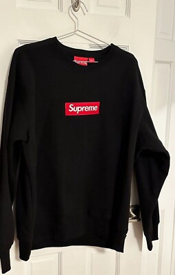 Supreme Box Logo Crewneck Sweatshirt Black FW22 - Large | eBay