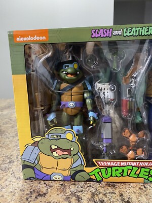 NECA Teenage Mutant Ninja Turtles & Slash Leatherhead 2 Pack TMNT
