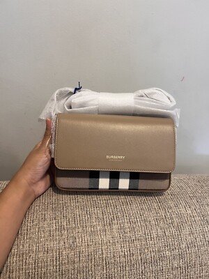 BNEW with Tags Burberry new hampshire crossbody Bag $1090 Beige | eBay