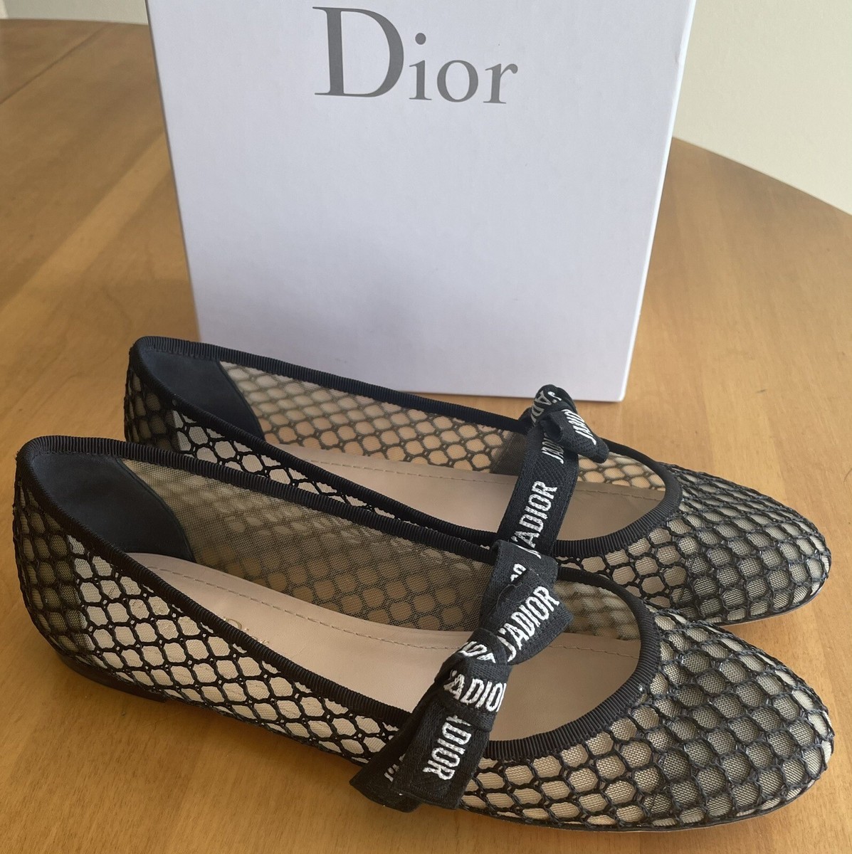 CHRISTIAN DIOR MISS J'ADIOR MESH BALLET FLAT SHOE SIZE 40 | eBay