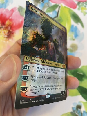 WRENN AND SIX *TEXTURED FOIL* Borderless Art 2X2 MTG MT/NM Double