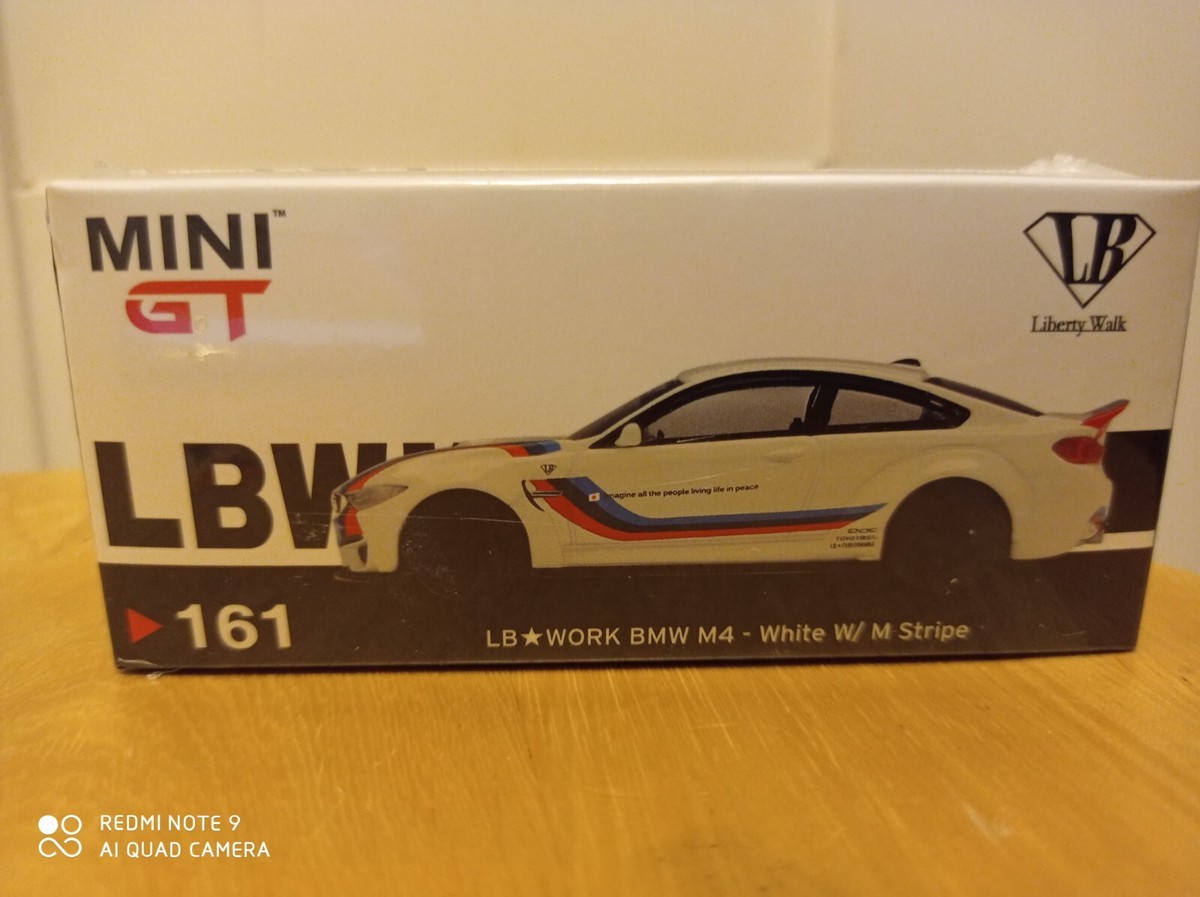 MINI GT 161 LB WORKS BMW M4 White W/ M Stripe LHD | eBay
